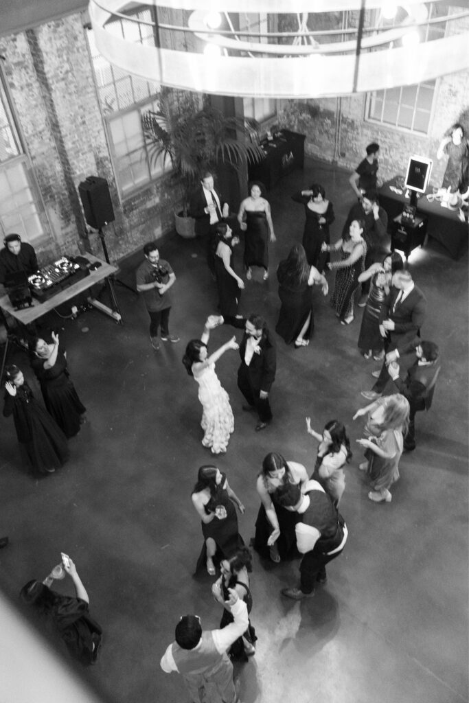 Joyful reception moments at The Huron Substation.