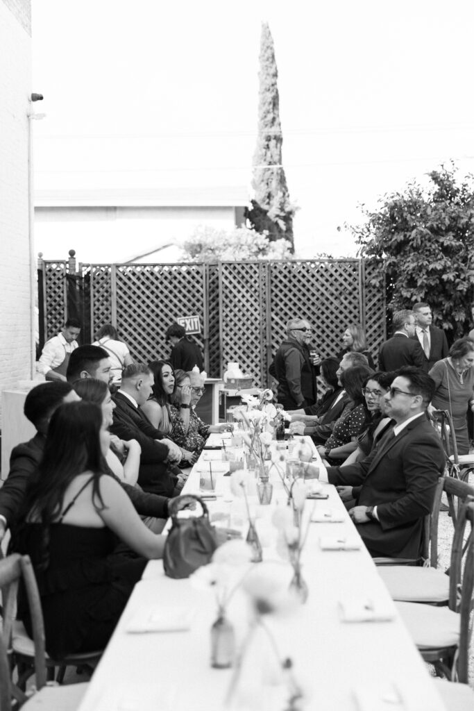Wedding reception at The Huron Substation in Los Angeles.