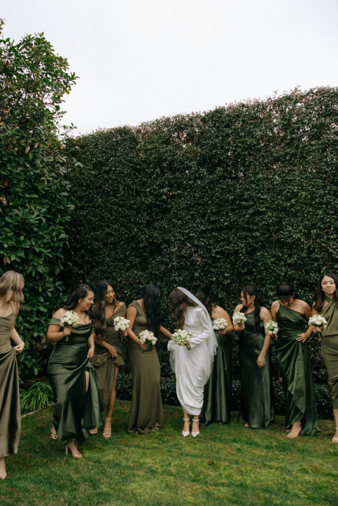 Wedding morning moments before the ceremony.