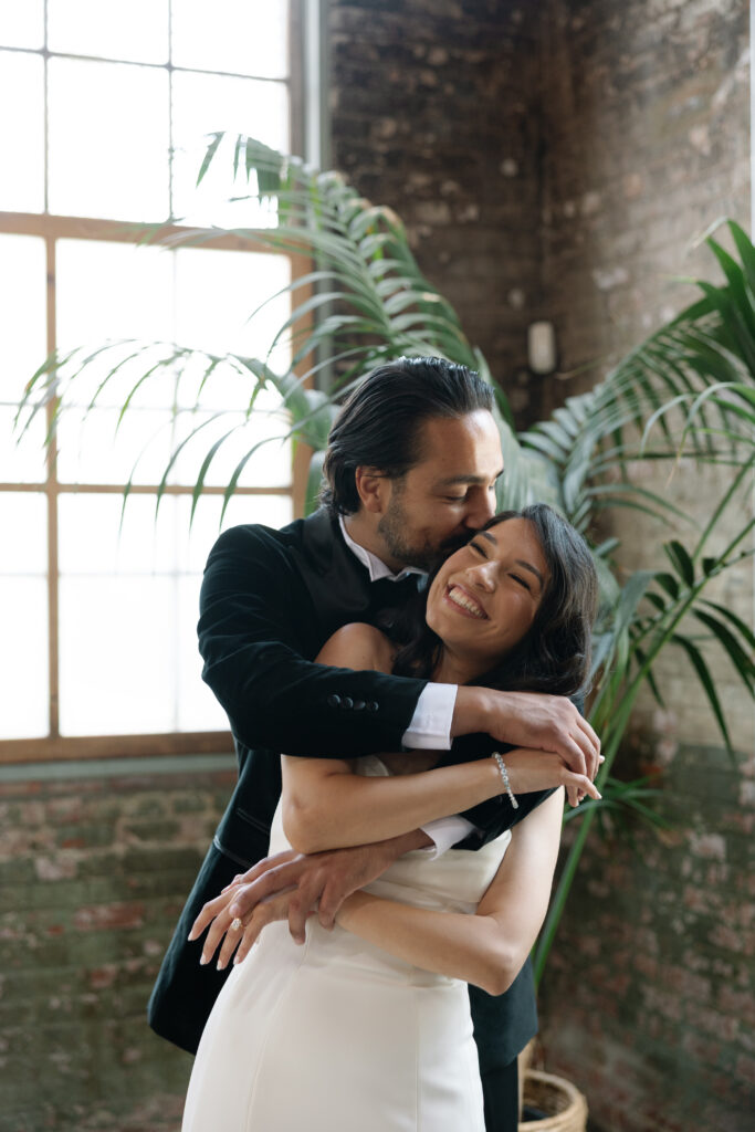 Romantic newlywed portraits at The Huron Substation.