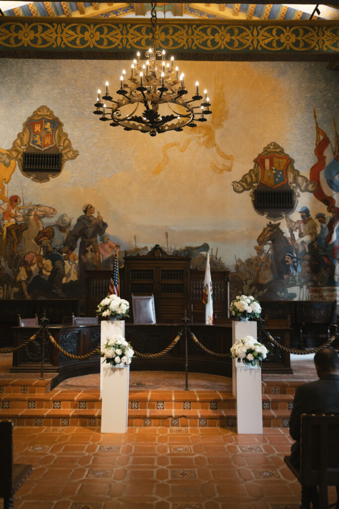 Spanish Colonial architecture at the Santa Barbara Courthouse