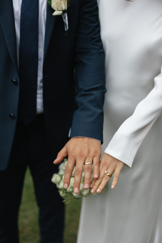 Elegant courthouse wedding portraits.