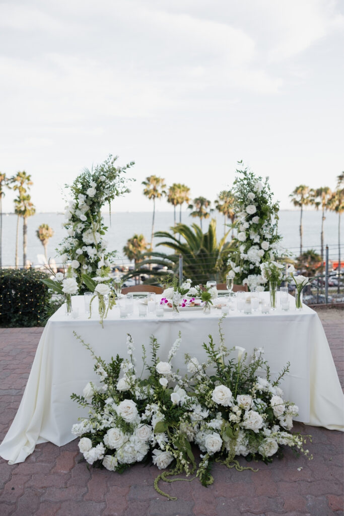 Wedding reception at the Long Beach Museum of Art.