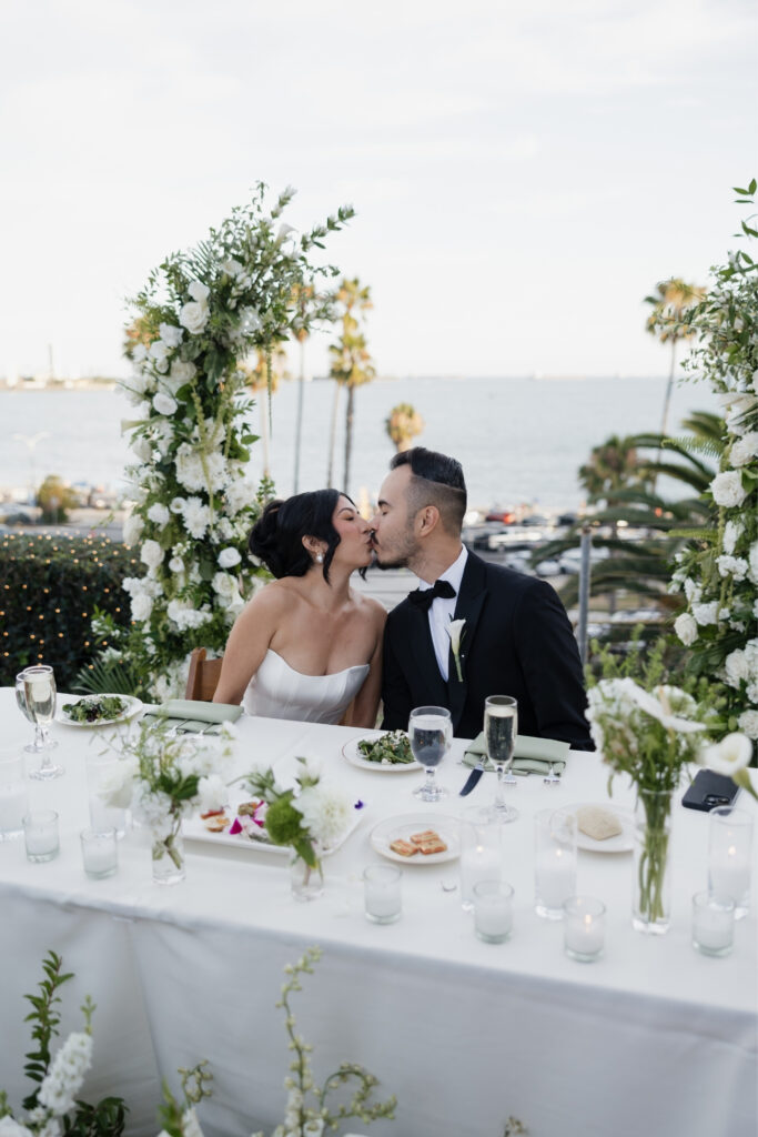 Wedding reception at the Long Beach Museum of Art.