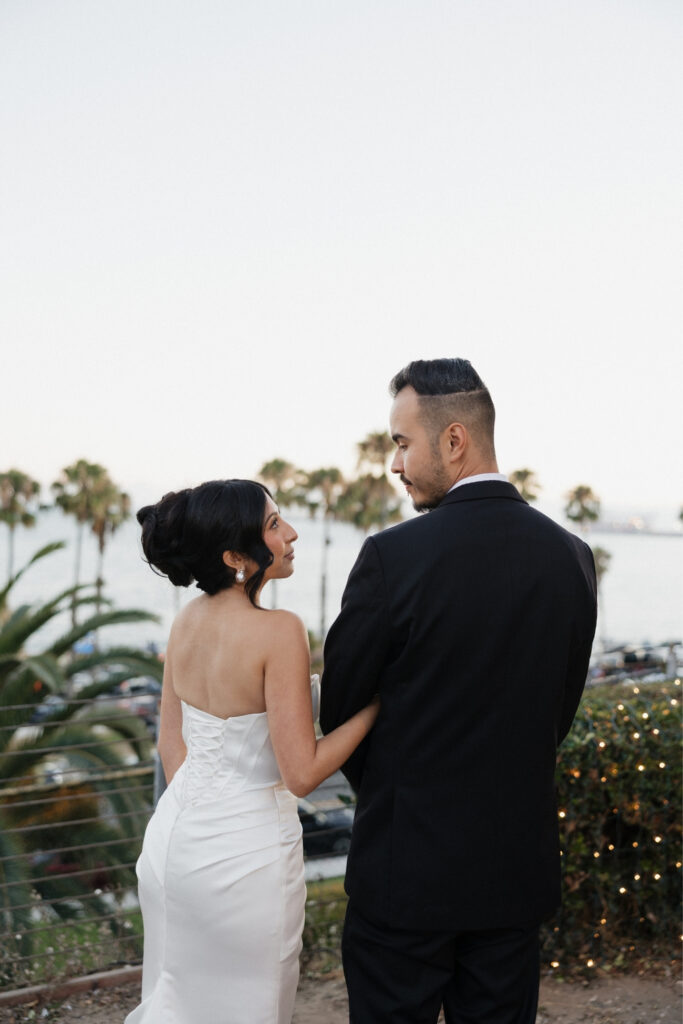 Romantic reception overlooking the ocean.