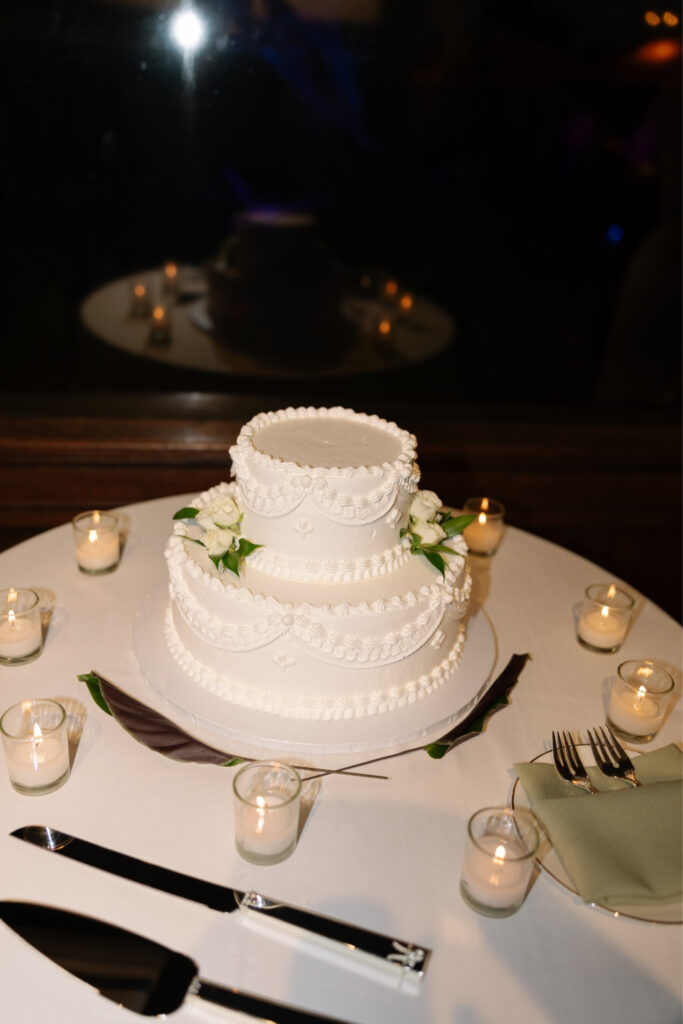 Guests celebrating with the newlyweds.
